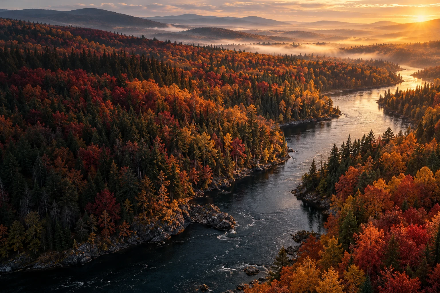 Autumn landscape brand artwork